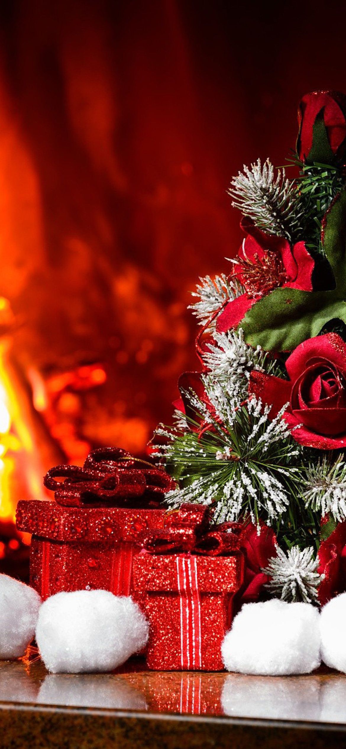 Christmas Fireplace iPhone Wallpapers - Wallpaper Cave