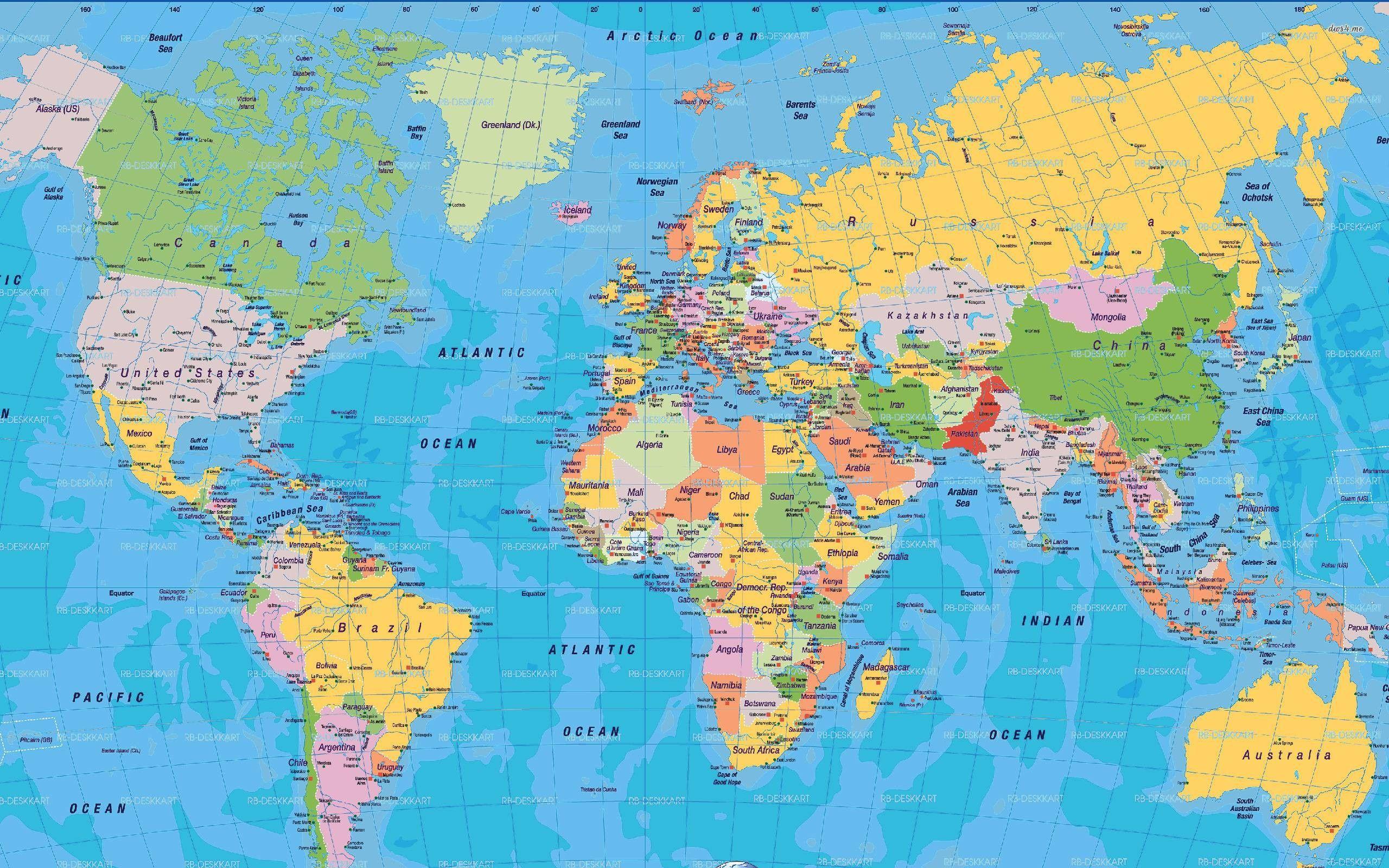 Detailed World Map High Resolution