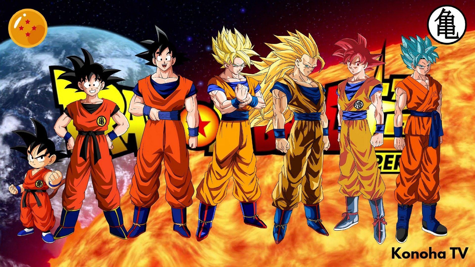 Dbz All Forms Of Goku