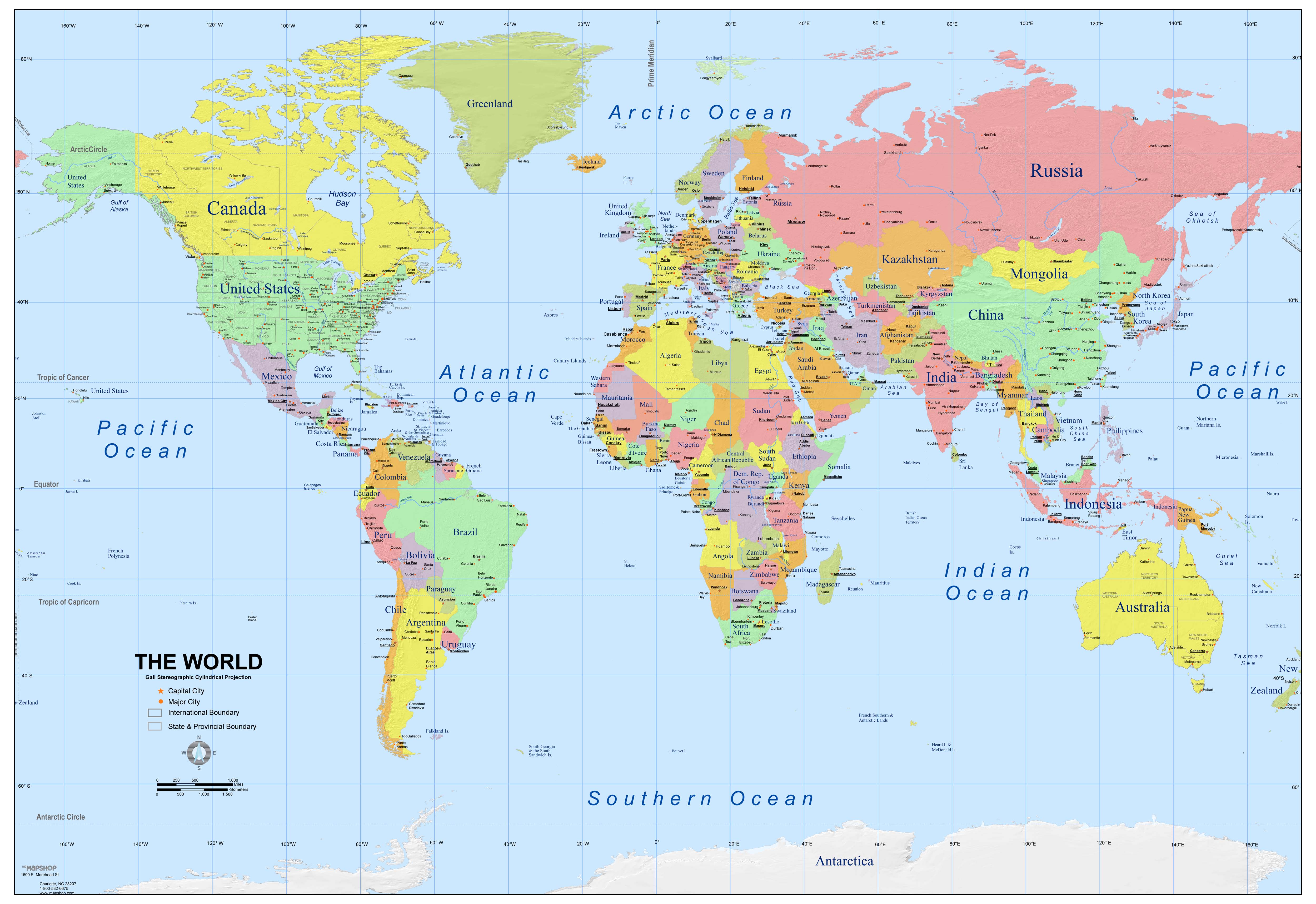 World Map With Capitals Printable Free Printable Maps - vrogue.co