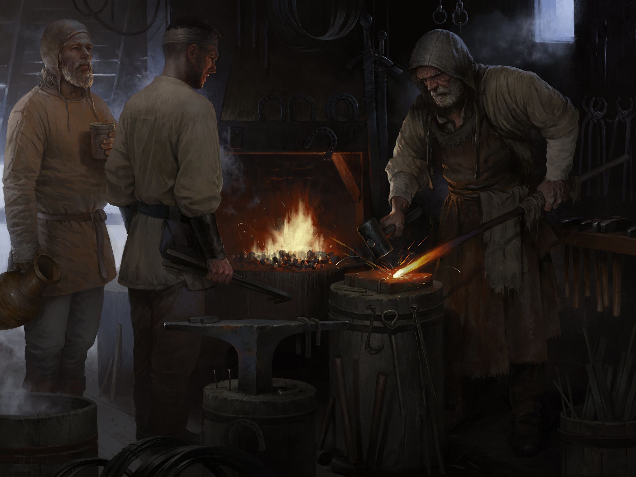 Blacksmith Forge Wallpaper