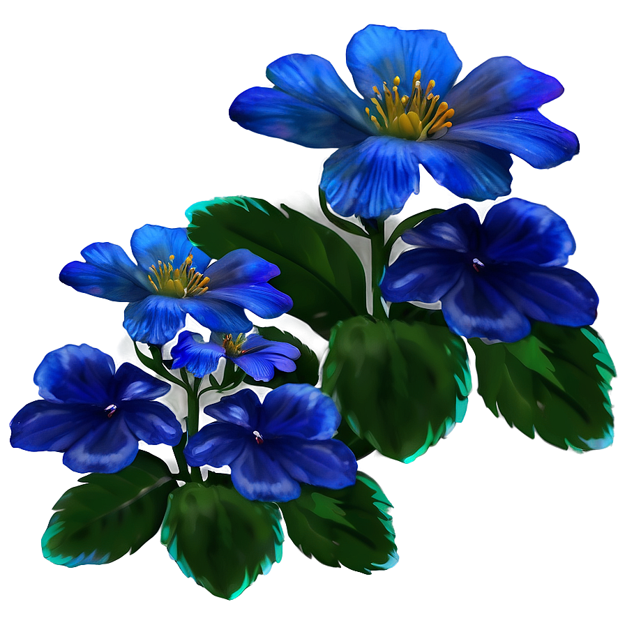 Download Vibrant Blue Flower Png Ksw14 | Wallpapers.com