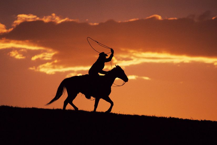 1920x1200 Western Cowboy at Sunset HD Wallpaper, Western Cowboy at Sunset .