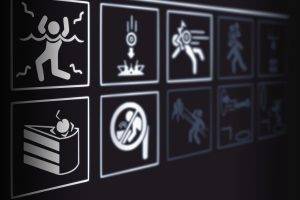 video Games, Signs, Portal, Portal 2, Warning Signs