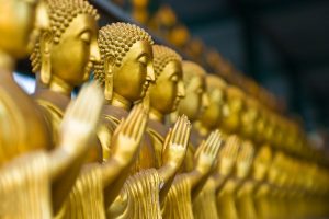 Buddha, Depth of field, Blurred, Photography, Macro, Gold