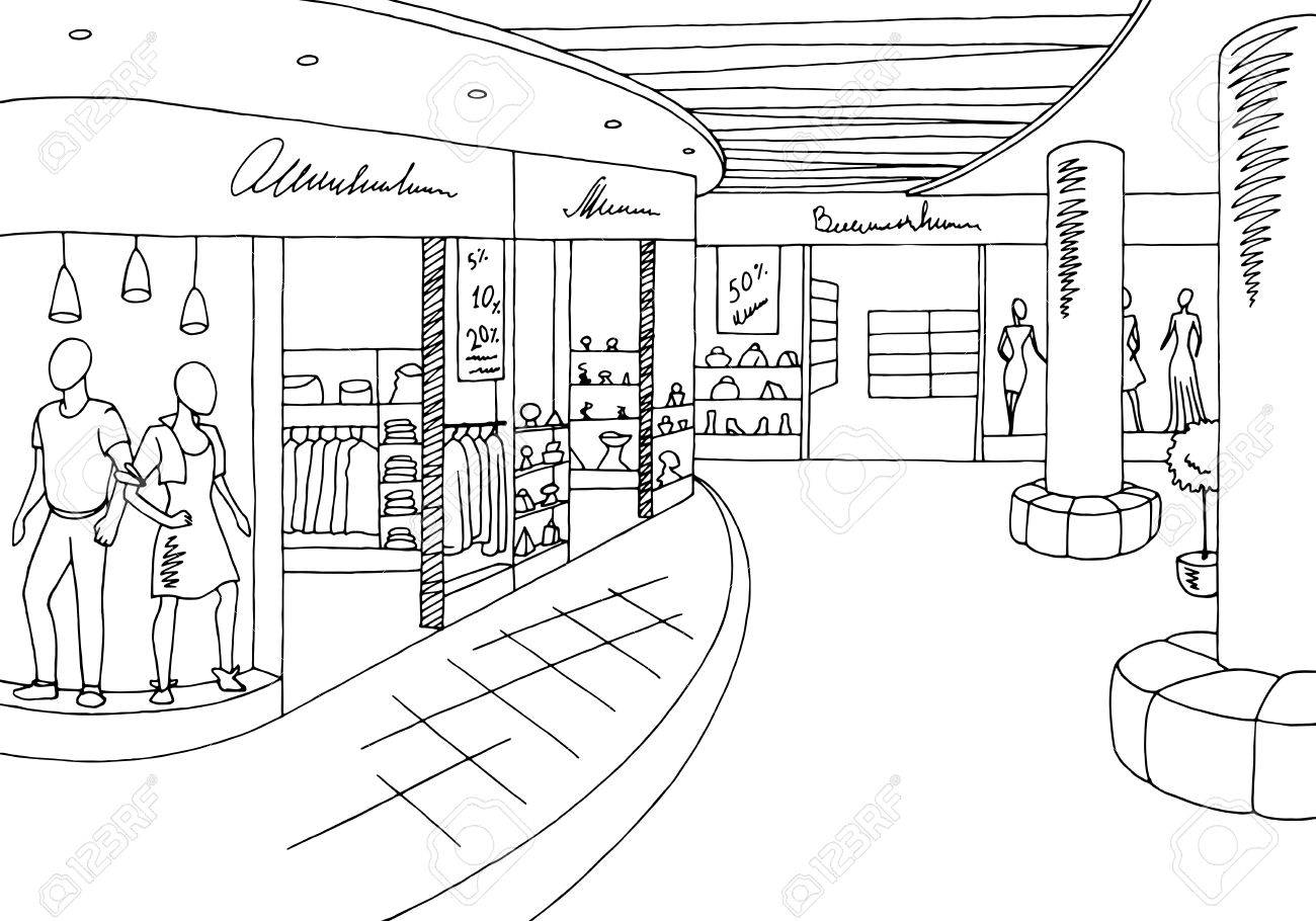 Mall Coloring Drawings Coloring Pages