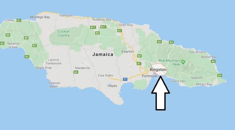 Kingston Jamaica On World Map