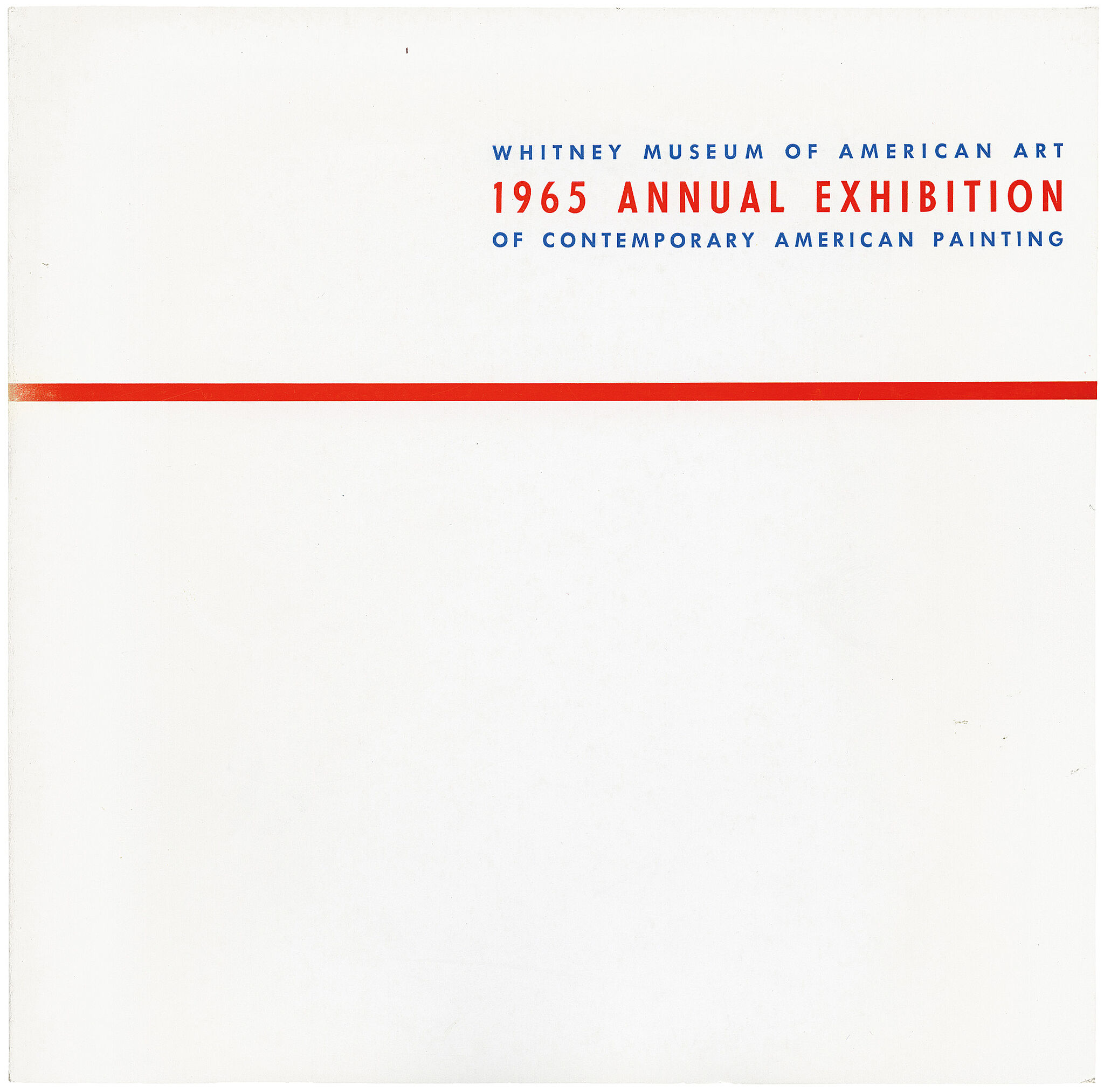 Cover for 1965 Annual Exhibition of Contemporary American Painting catalogue