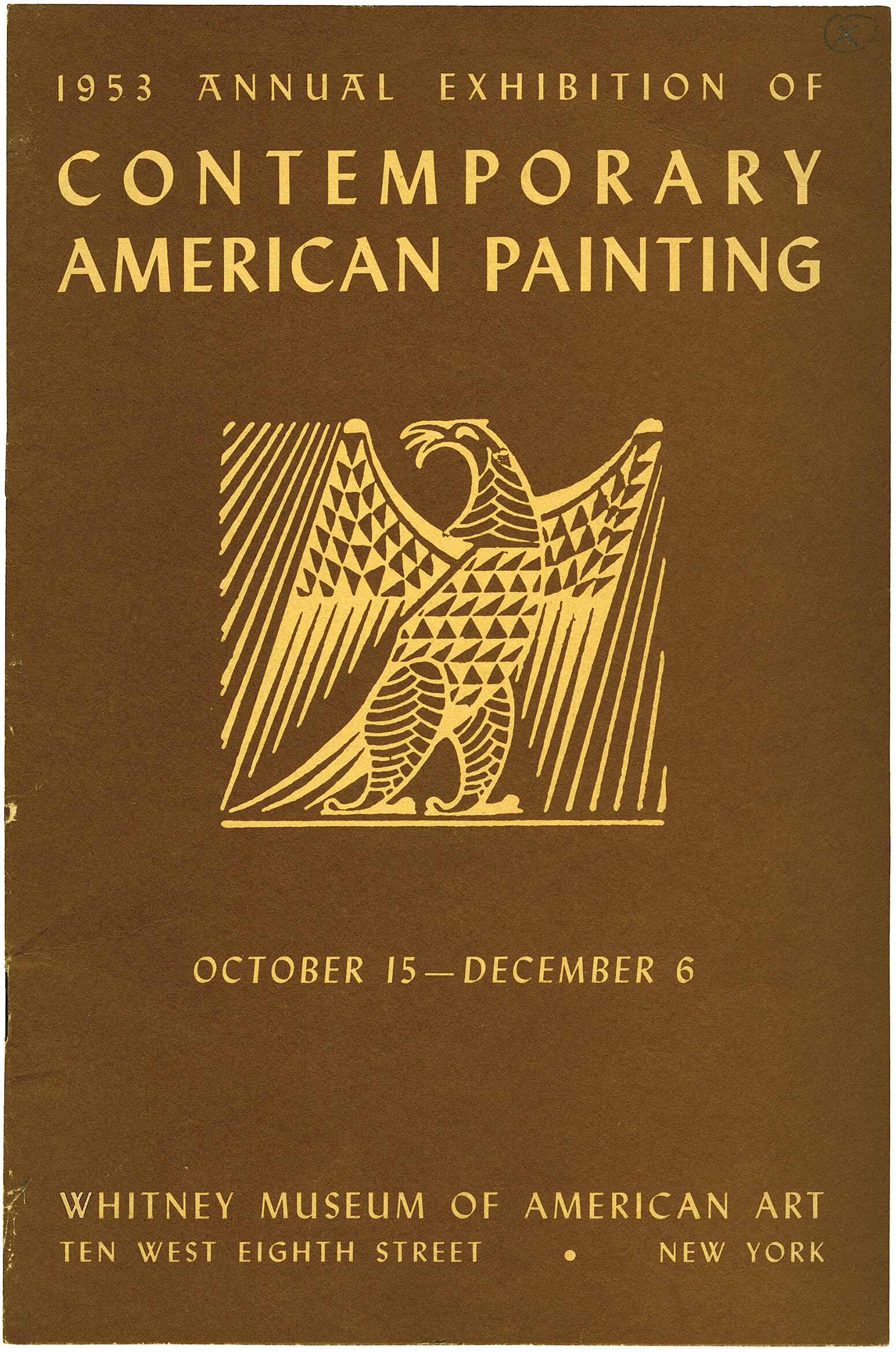 Cover for 1953 Annual Exhibition of Contemporary American Painting catalogue