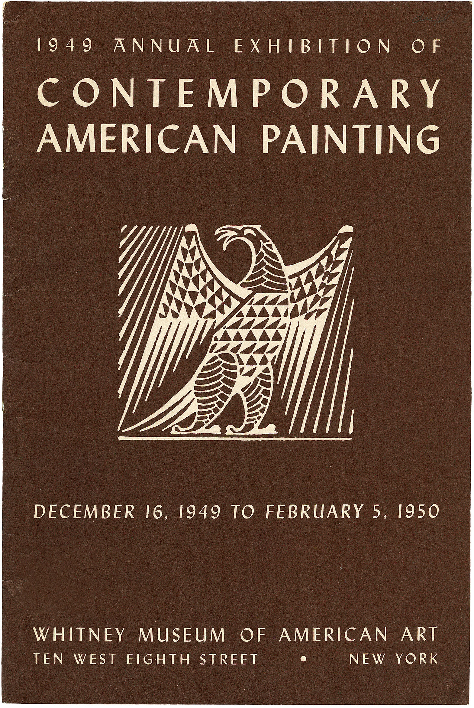 Cover for 1949 Annual Exhibition of Contemporary American Painting catalogue