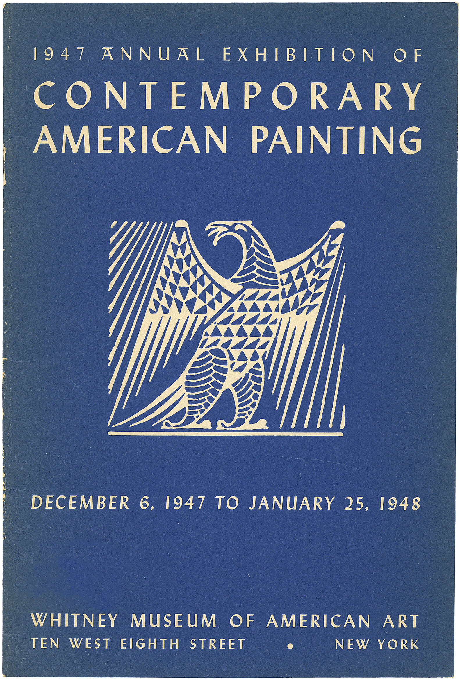 Cover for 1947 Annual Exhibition of Contemporary American Painting catalogue