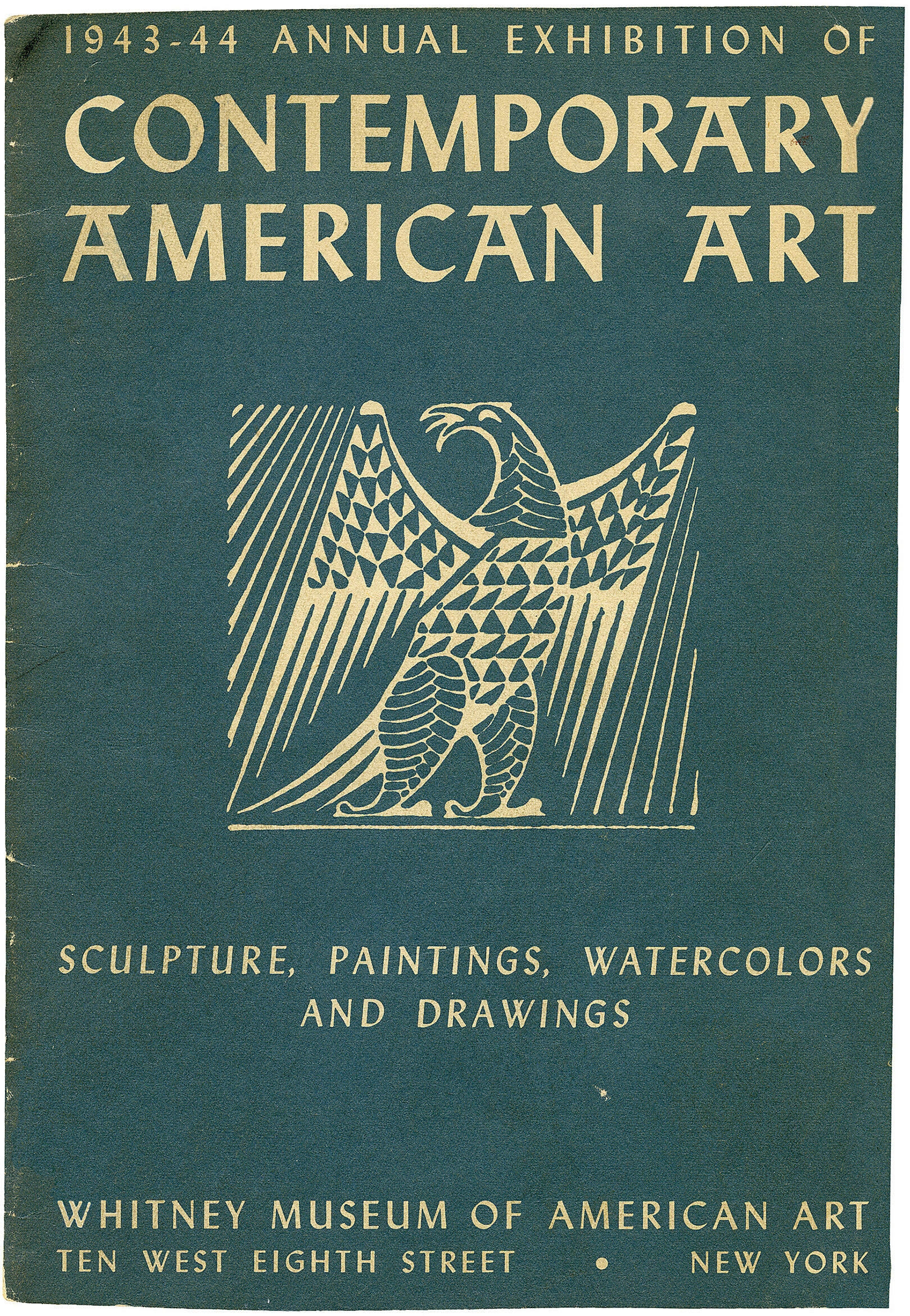 Cover for 1943 Annual Exhibition of Contemporary American Art catalogue