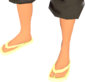 Painted Flip-Flops F0E68C.png