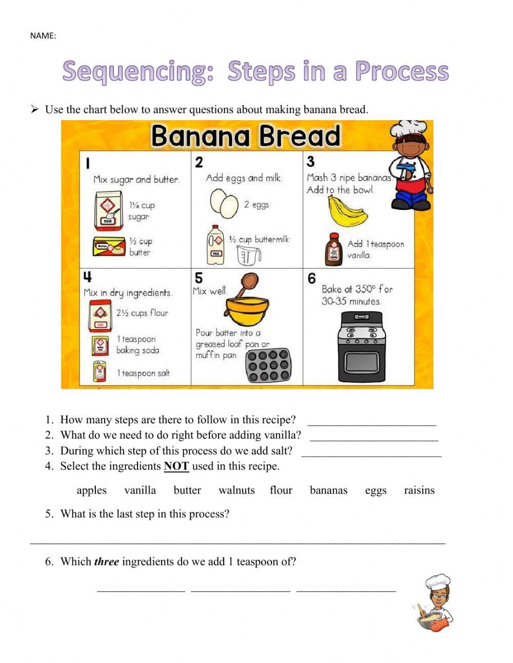 Sequence: Steps in a Process interactive worksheet | Live Worksheets ...