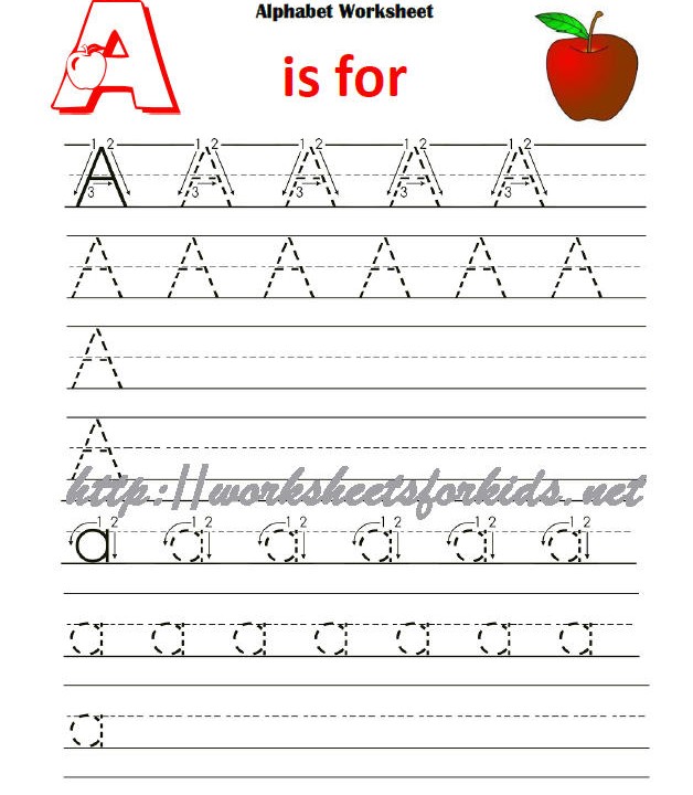 letter a | Worksheets For Kids