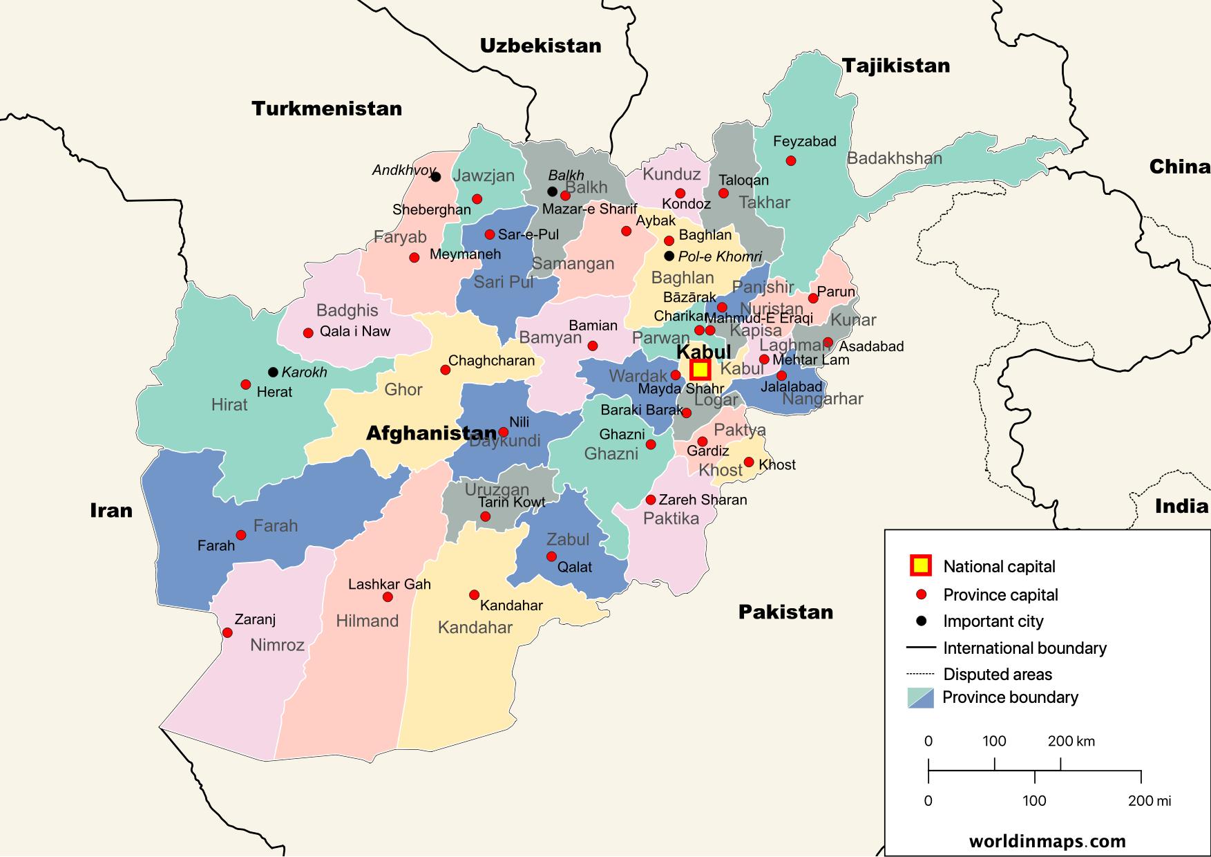 Afghanistan Pakistan Map