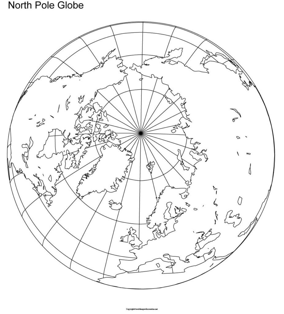 Map Of The World North Pole World Map - vrogue.co