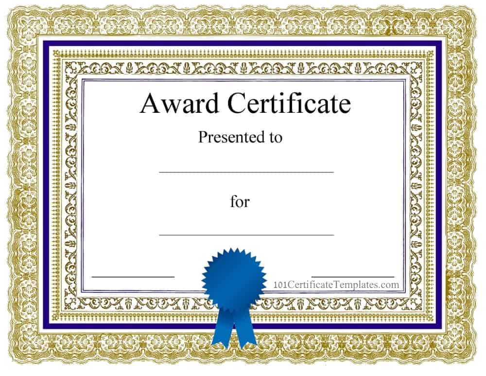 Free Printable Award Certificate Templates