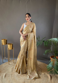 Pure Silk zari Woven designer Saree - Lemon Yellow