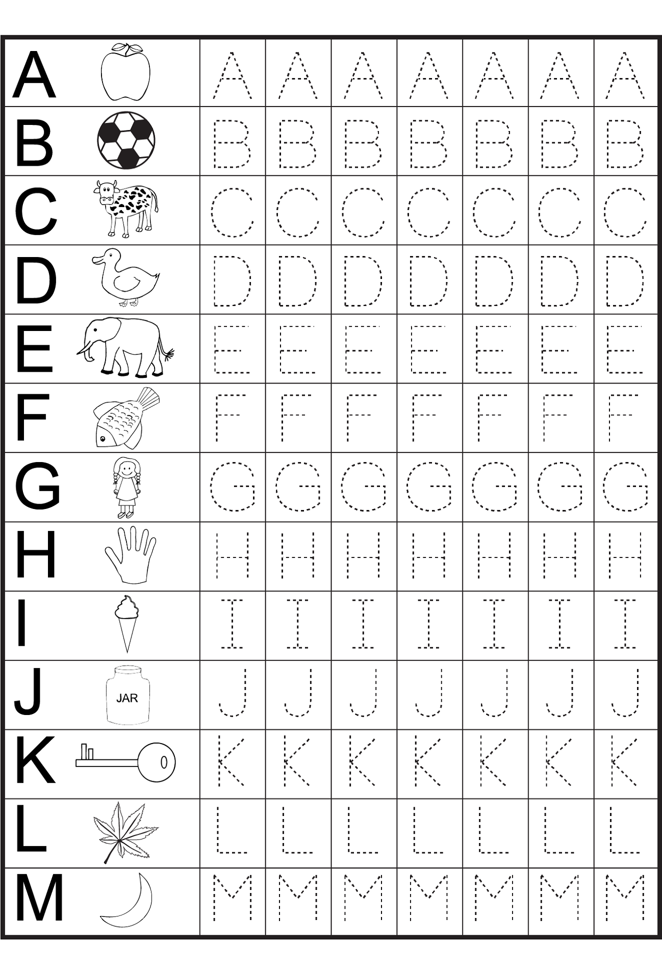 Tracing The Alphabet Printable