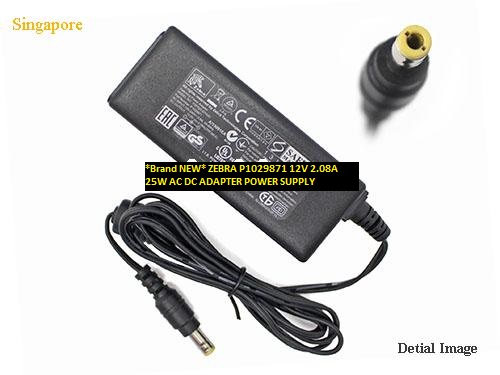 *Brand NEW* 25W AC DC ADAPTER ZEBRA 12V 2.08A P1029871 POWER SUPPLY