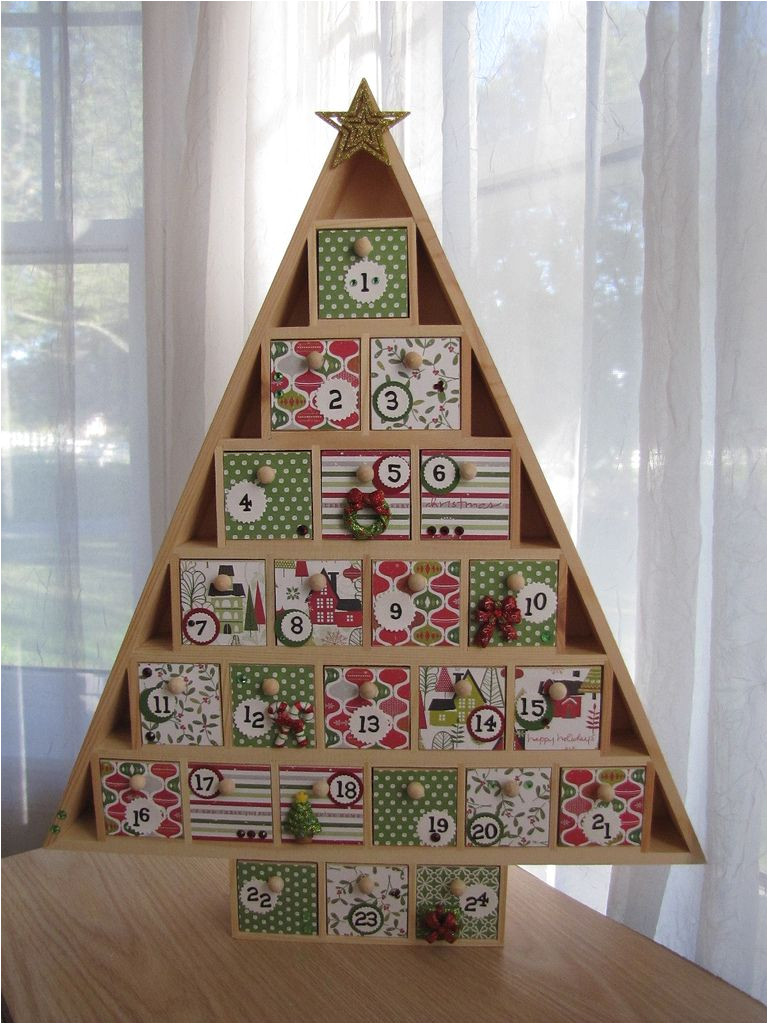 Unfinished Wooden Advent Calendar Drawers | AdinaPorter