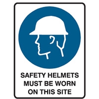 SAFETY HELMETS MUST BE WOR..450X300 MTL