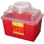 BD Nestable Sharps Container 8 Quarts Red with Clear Top | ADW Diabetes