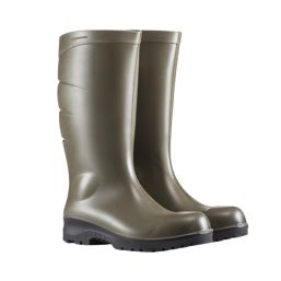 WAYNE GUMBOOT PU NON SAFETY OLIVE/GREY SIZE 12