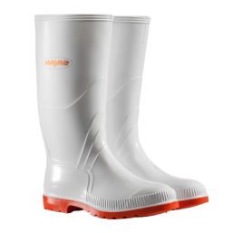 WAYNE GUMBOOT MENS KNEE L WHITE/RED SIZE 6