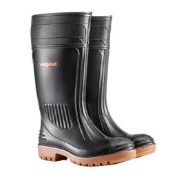 WAYNE GUMBOOT EGOLI STC KNEE L BLK/T SIZE 6