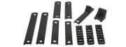 Tac 9 Industries 11pc. Rail Cover & Rail Section Set for XRU Rail (Black)