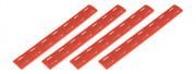 Ranger Armory 7-Section M-Lok Narrow Rail Panels (Red)