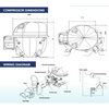 REFRIGERATION COMPRESSOR - R134A - 1/2 HP