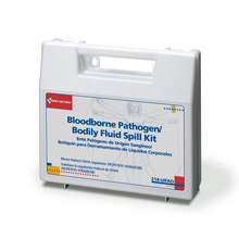 Wall-mount Bloodborne Pathogen and Bodily Fluid Spill Kit in Plastic ...