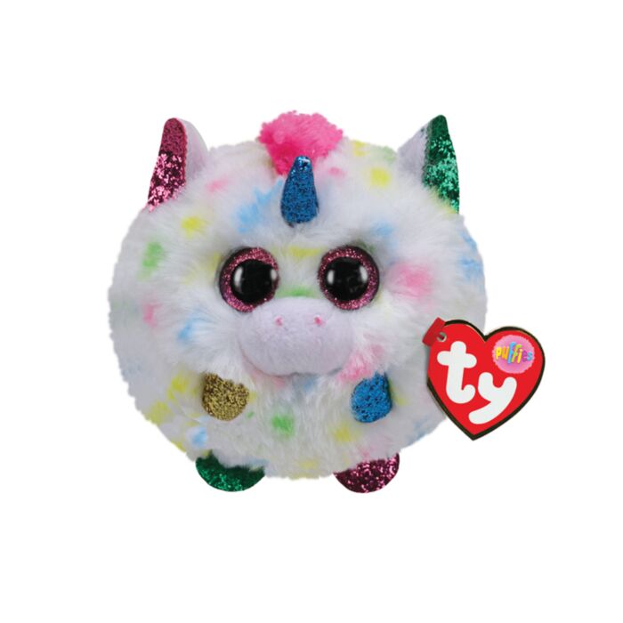 TY Beannie Balls Harmonie Plush Unicorn White