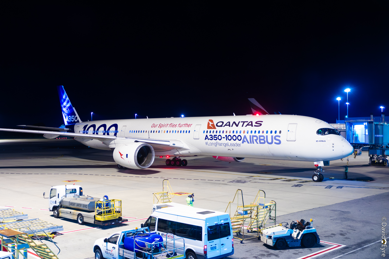 1 May 2022: F-WMIL Airbus A350-1000 with Qantas titles visits Perth ...