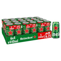 Heineken Original Premium Lager Beer 5% ABV Can 4x440ml PMP £6.25