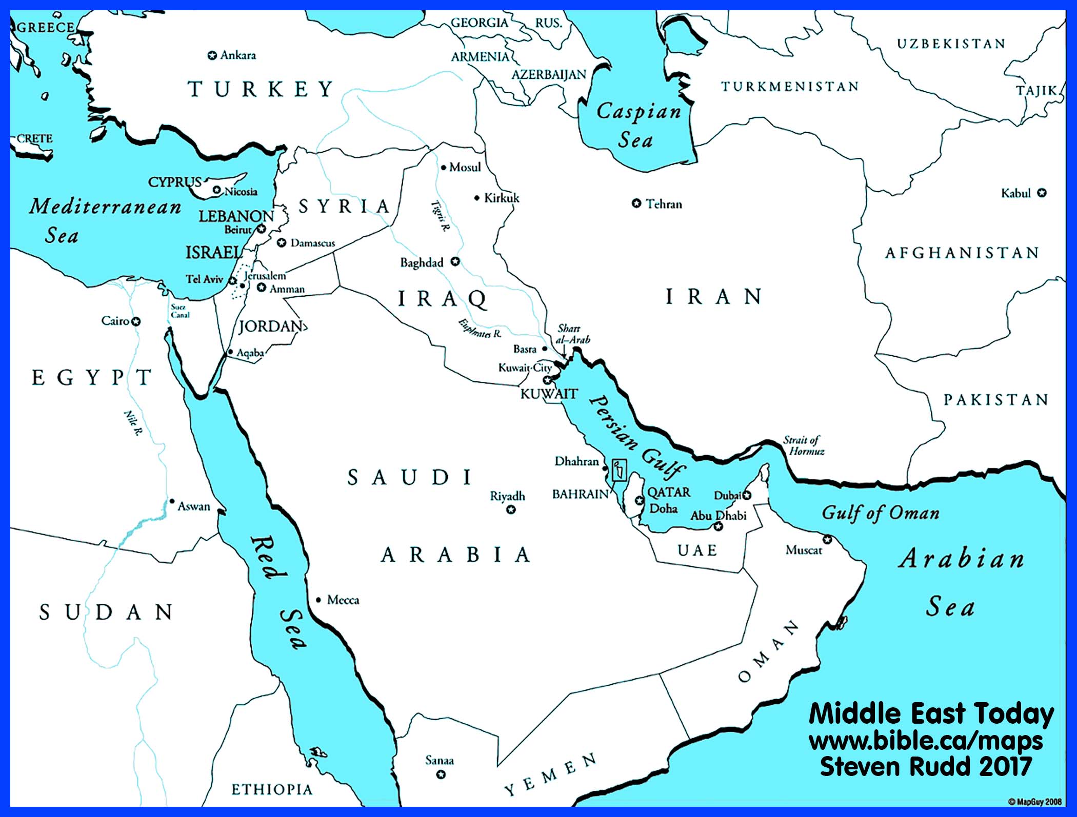 Map Of Middle East In Bible Times