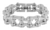  3/4 inches Wide Industrial Satin Finish Motorcycle Stainless Steel Bike Chain Bracelet for Men 