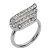 Ladies Bling Angel Wing Ring Stainless Steel 