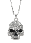 Ladies Pendant & Chain Bling Skull Stainless Steel 