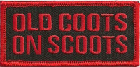 OLD COOTS ON SCOOTS Motorcycle Biker PatchFREE SHIPPING