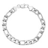 Stainless Steel 12mm Figaro Bracelet 