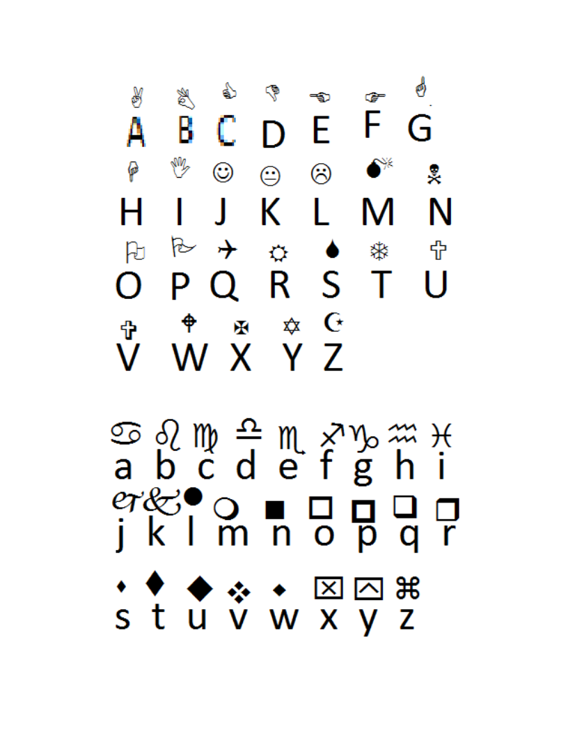 Wingdings Translator Template - Online Document Tool