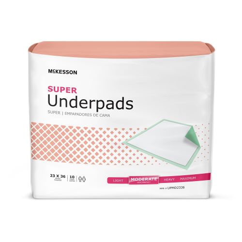 McKesson Super Disposable Underpad - Moderate Absorbency