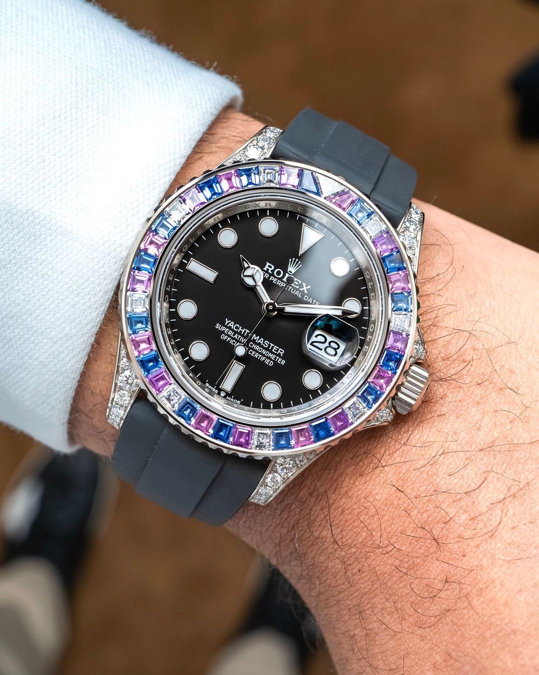 Rolex Yacht-Master 40 White Gold Gem-Set Bezel