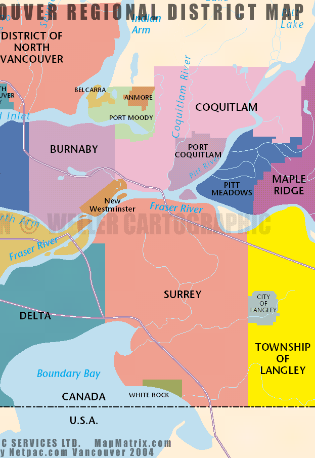 North Vancouver Bc Map