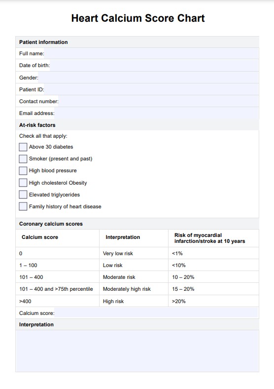 คะแนนแคลเซียมหัวใจ PDF Example