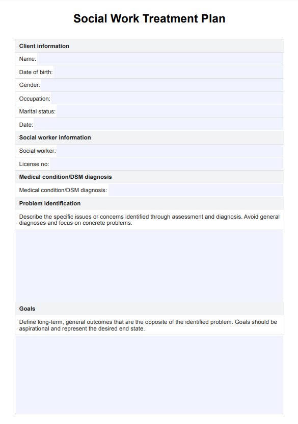 แผนการรักษาสังคมสงเคราะห์ PDF Example